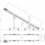 Inclined Conveyor with PU/PVC Belt - Plastics Solutions USA