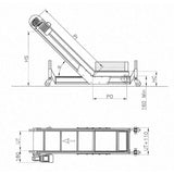 Inclined/Horizontal Conveyor with PP/PA Modular Plastic Belt - Plastics Solutions USA